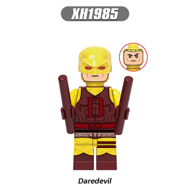 X0346 Super heroes Series Minifigures Building Blocks The Defenders Daredevil Cartoon Figures Models DIY Toys Gifts For Children