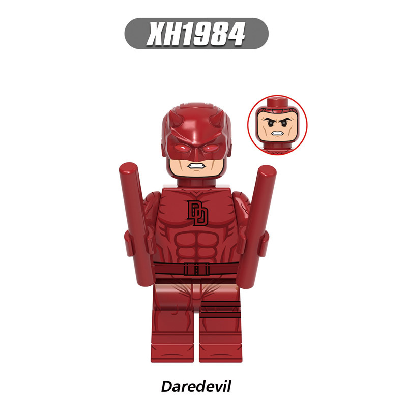 X0346 Super heroes Series Minifigures Building Blocks The Defenders Daredevil Cartoon Figures Models DIY Toys Gifts For Children