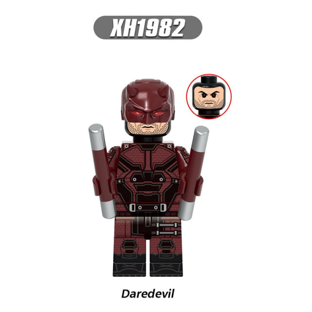 X0346 Super heroes Series Minifigures Building Blocks The Defenders Daredevil Cartoon Figures Models DIY Toys Gifts For Children