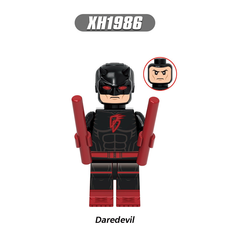 X0346 Super heroes Series Minifigures Building Blocks The Defenders Daredevil Cartoon Figures Models DIY Toys Gifts For Children