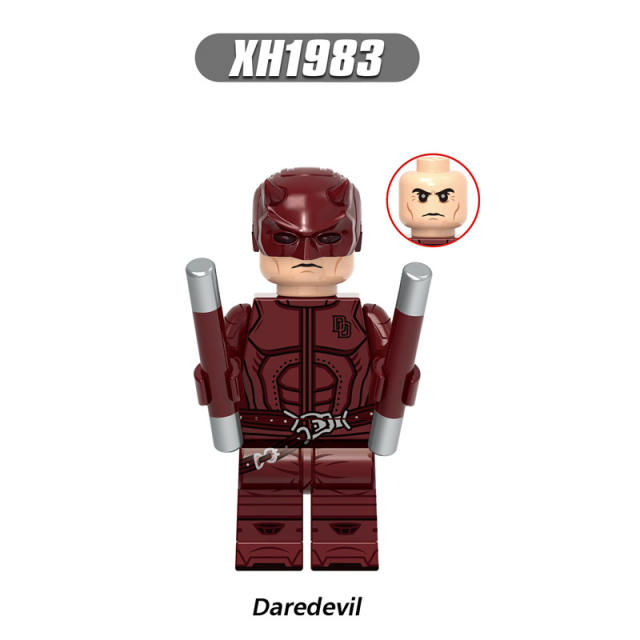 X0346 Super heroes Series Minifigures Building Blocks The Defenders Daredevil Cartoon Figures Models DIY Toys Gifts For Children