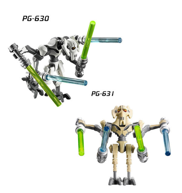 PG630 PG631 Star Wars Series Minifigures Building Blocks General Grievous The Clone Movie Figure Bricks Model Toys Gift Children