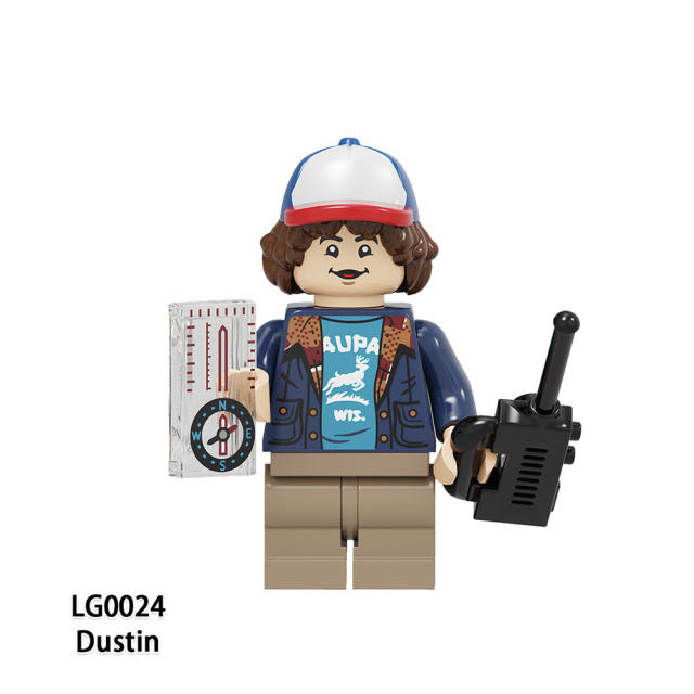 LG1004 Stranger Things Series Minifigures Building Blocks Demogorgon Dustin Cartoon Figures Models DIY Toys Gifts For Children