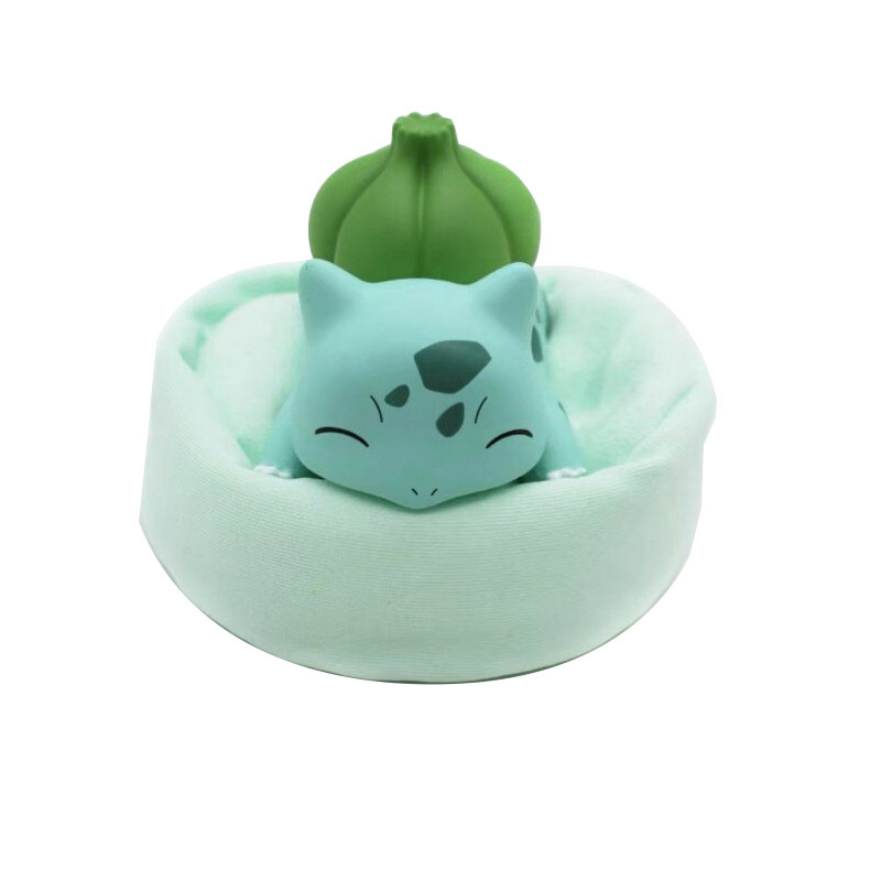 Pokemon Amine Figures Pikachu Bulbasaur Eevee Cute Sleeping Posture Collection Home Decoration Ornament Model Toys Gift For Kids