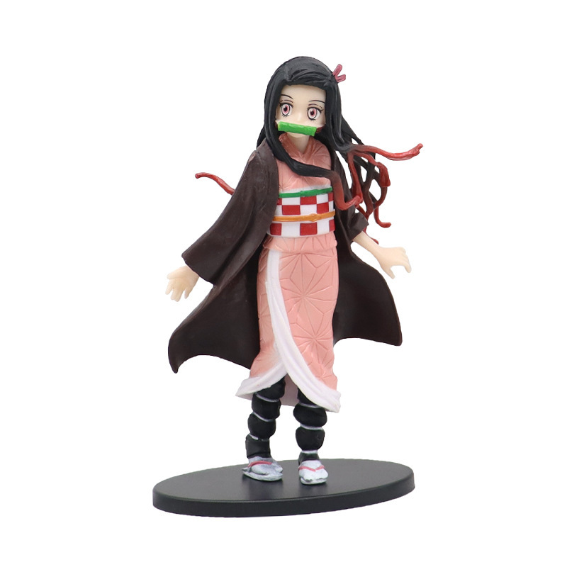 Demon Slayer Animation Action Figures Kamado Tanjirou Nezuko Kochou Shinobu Uzui Tengen Collection Models Toys Gift For Children