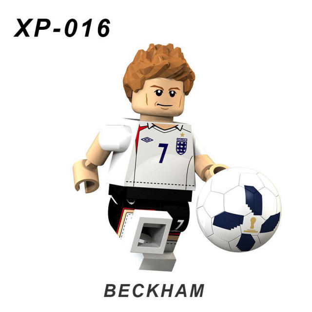 XT1003 World Cup Football Player Series Minifigures Building Blocks Athletes Figures Messi Ronaldo Beckham Models Toys Gifts Kid