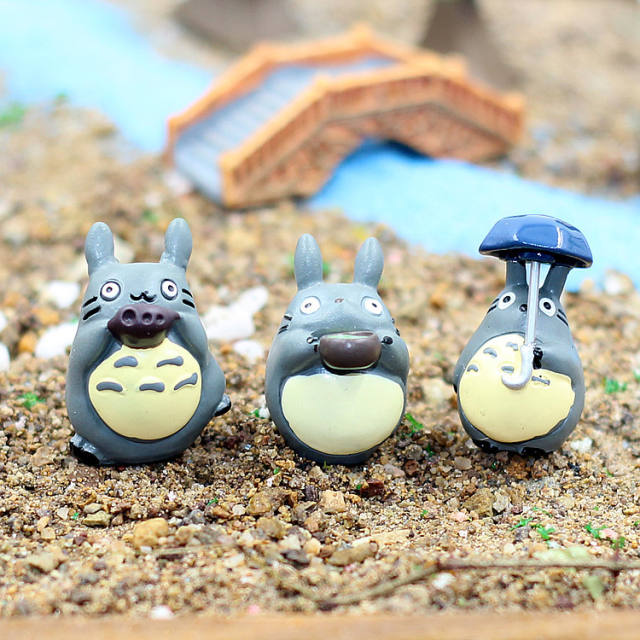 Anime My Neighbor Kawaii Totoro Miniature Decoration Figures Micro Fairy Garden Terrarium Dollhouse DIY Christmas Accessories