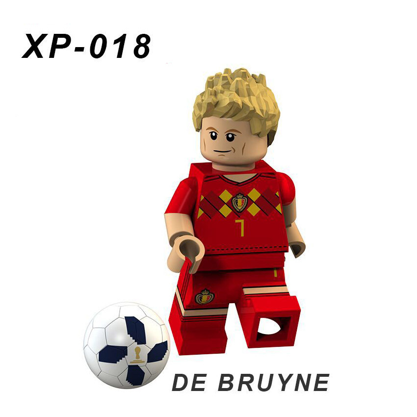 XT1003 World Cup Football Player Series Minifigures Building Blocks Athletes Figures Messi Ronaldo Beckham Models Toys Gifts Kid