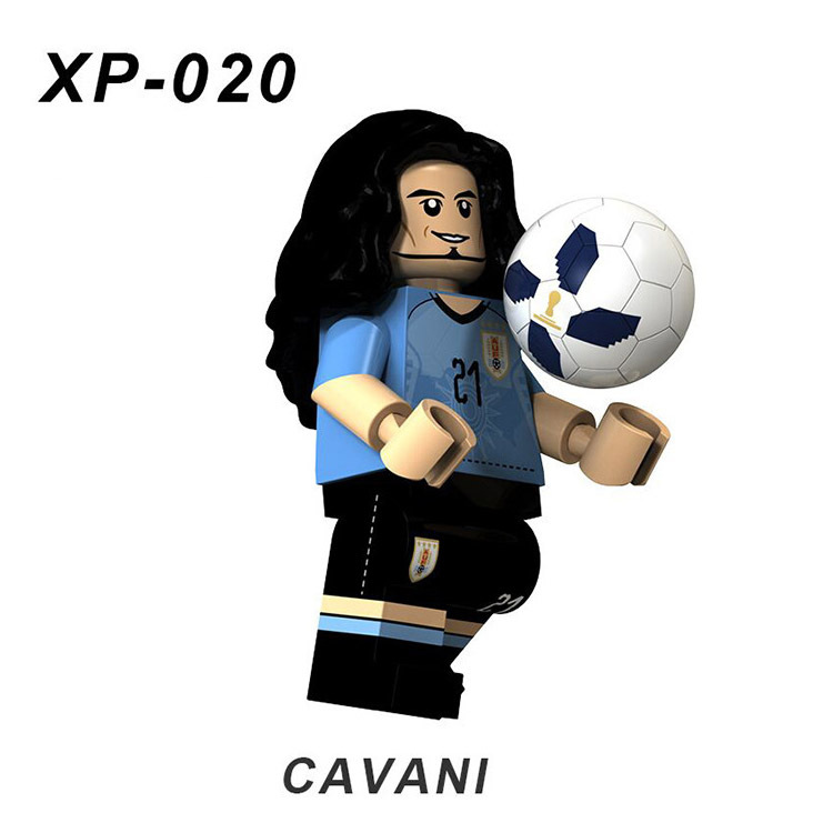 XT1003 World Cup Football Player Series Minifigures Building Blocks Athletes Figures Messi Ronaldo Beckham Models Toys Gifts Kid