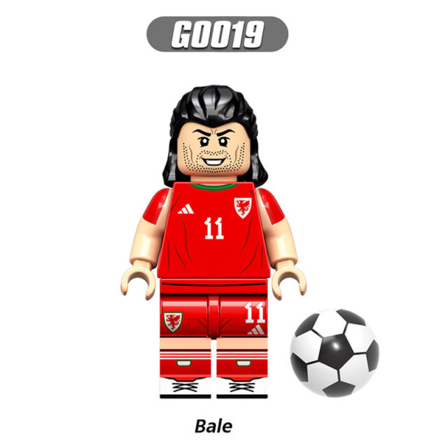 G0103 World Cup Football Player Minifigs Series Building Blocks Ronaldo Beckham Messi Kroos Athletes Figures Models Toys Gift Kid