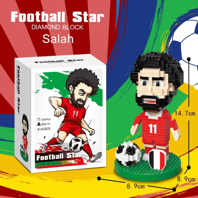 World Cup Football Player Series Minifigures Building Blocks Athletes Figures Messi Ronaldo Neymar Models Toys Gift For Children