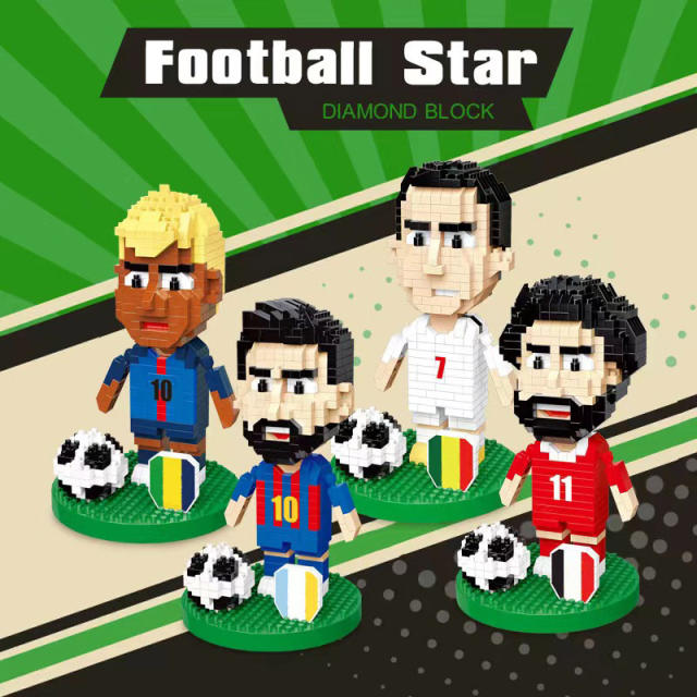 World Cup Football Player Series Minifigures Building Blocks Athletes Figures Messi Ronaldo Neymar Models Toys Gift For Children