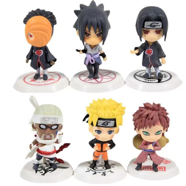 Naruto Shippuden Hinata Sasuke Itachi Gaara PVC Anime Figures Home Decoration Cute Cartoon Ornament Model Toys Gift For Children