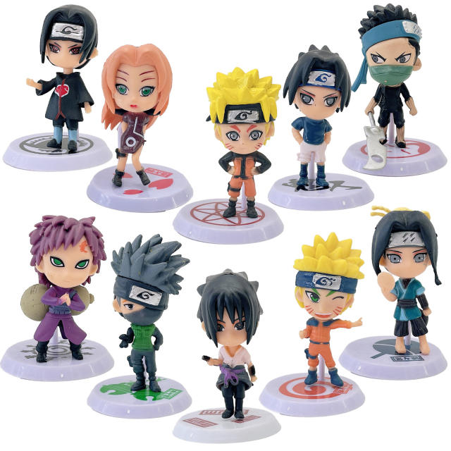 Naruto Shippuden Hinata Sasuke Itachi Gaara PVC Anime Figures Home Decoration Cute Cartoon Ornament Model Toys Gift For Children