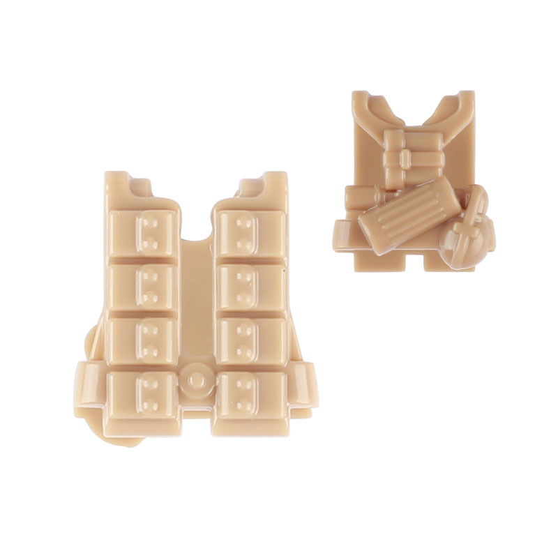 WW2 Military Weapon Soldier Vest Building Blocks Army Minifigs Troops Warrior Accessories Parts Bricks Toys