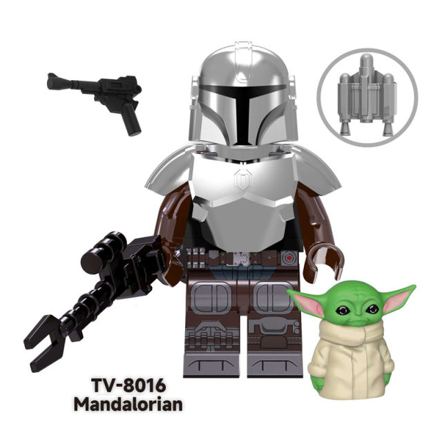 TV6102 Star Wars Series Minifigs Building Blocks Bbba Fett White Darth Vader Ahsoka Clone Trooper Figures Toys Gift For Children