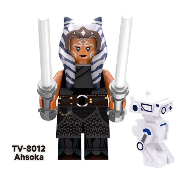 TV6102 Star Wars Series Minifigs Building Blocks Bbba Fett White Darth Vader Ahsoka Clone Trooper Figures Toys Gift For Children