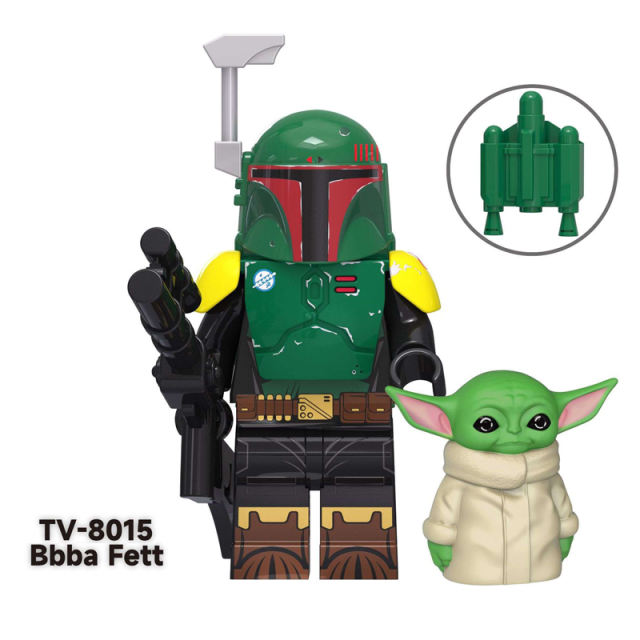 TV6102 Star Wars Series Minifigs Building Blocks Bbba Fett White Darth Vader Ahsoka Clone Trooper Figures Toys Gift For Children