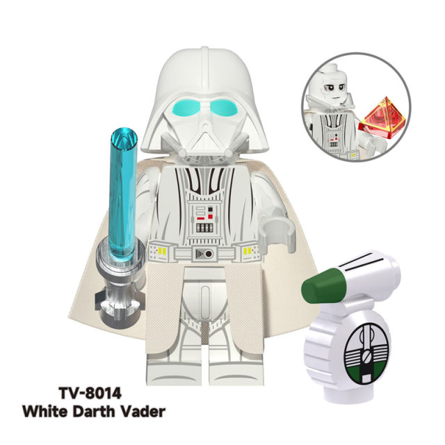 TV6102 Star Wars Series Minifigs Building Blocks Bbba Fett White Darth Vader Ahsoka Clone Trooper Figures Toys Gift For Children