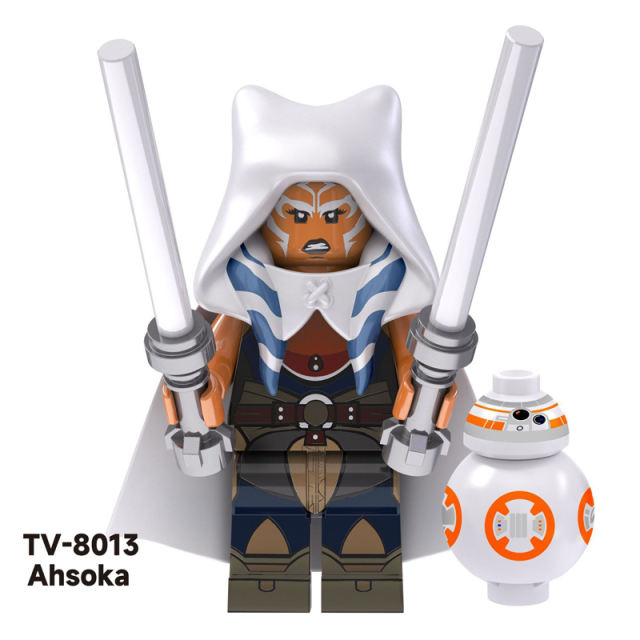 TV6102 Star Wars Series Minifigs Building Blocks Bbba Fett White Darth Vader Ahsoka Clone Trooper Figures Toys Gift For Children