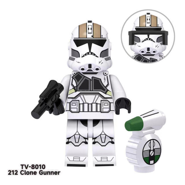 TV6102 Star Wars Series Minifigs Building Blocks Bbba Fett White Darth Vader Ahsoka Clone Trooper Figures Toys Gift For Children