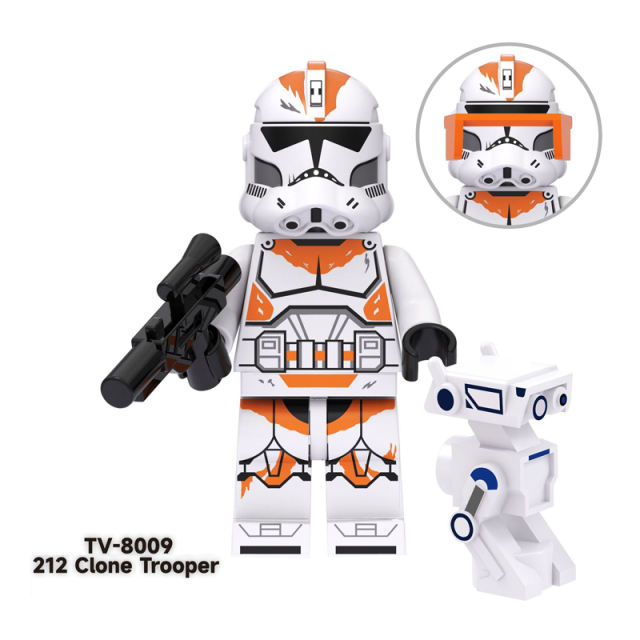 TV6102 Star Wars Series Minifigs Building Blocks Bbba Fett White Darth Vader Ahsoka Clone Trooper Figures Toys Gift For Children