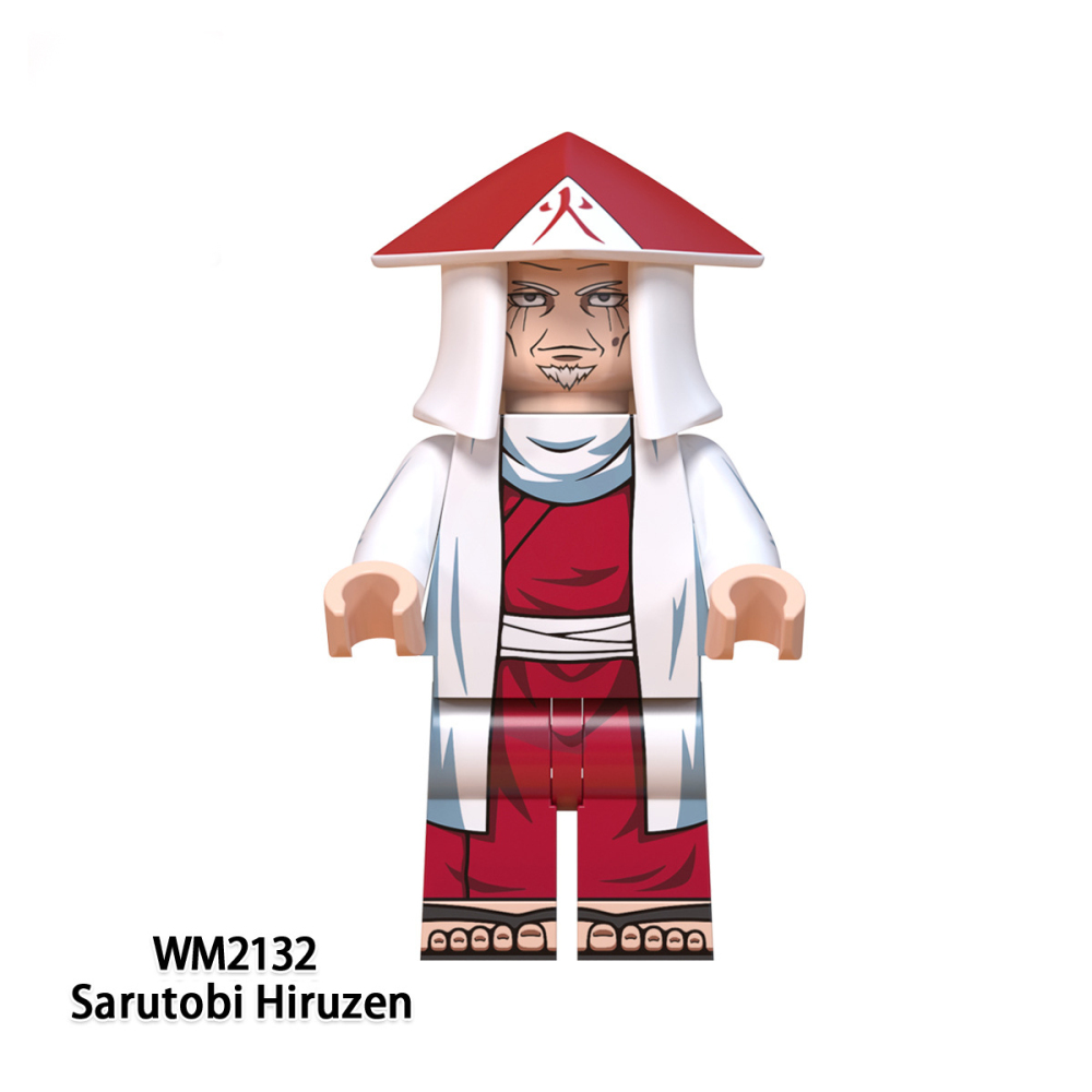 WM6111 Naruto Anime Series Minifigures Building Blocks Sarutobi Hiruzen Raikage Terumi Mei Gaara Comic Brick Model Toy Gift Kids