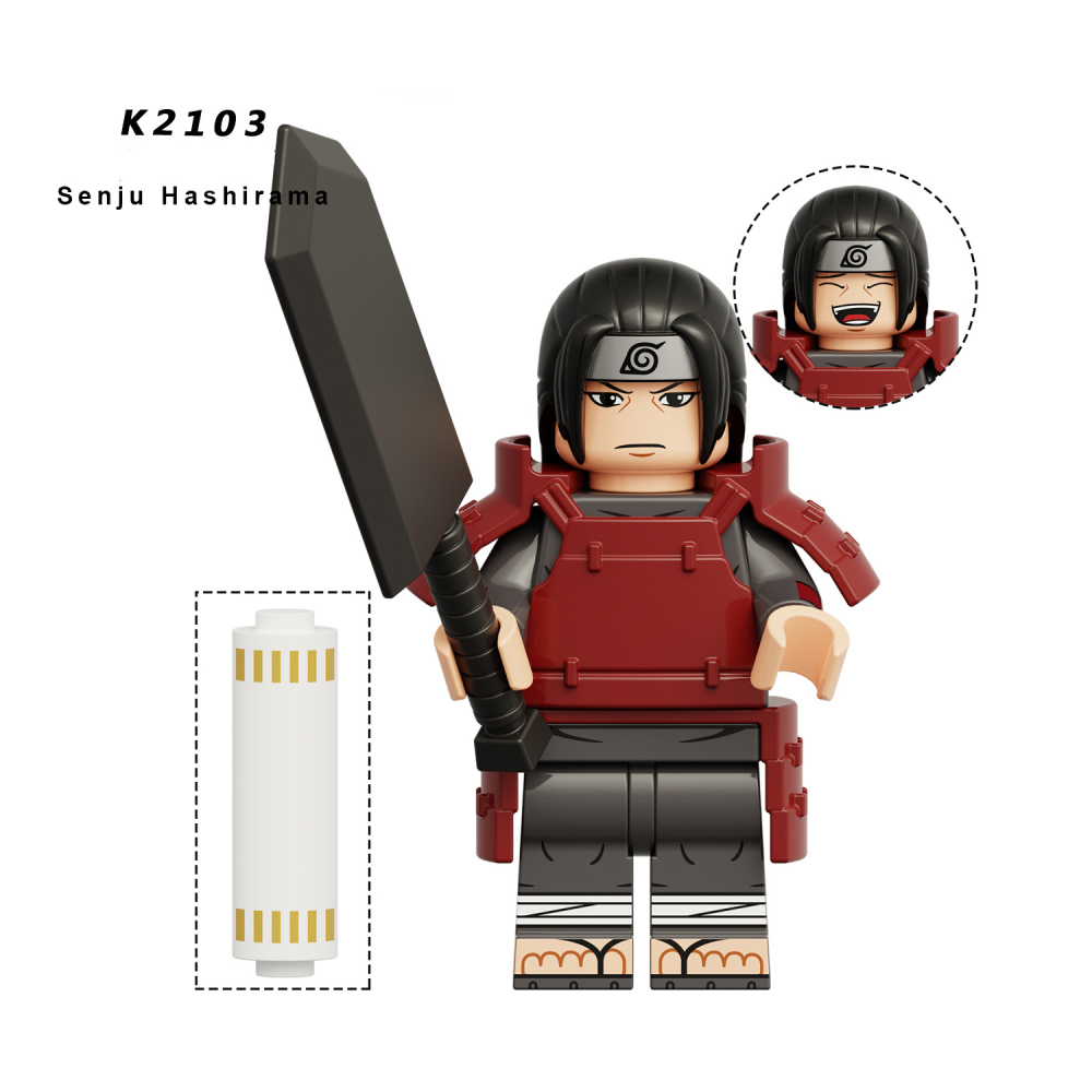 KDL814 Naruto Anime Minifigures Building Blocks Senju Hashirama Uchiha Cartoon Action Weapons Bricks Educational Toys Gifts kids
