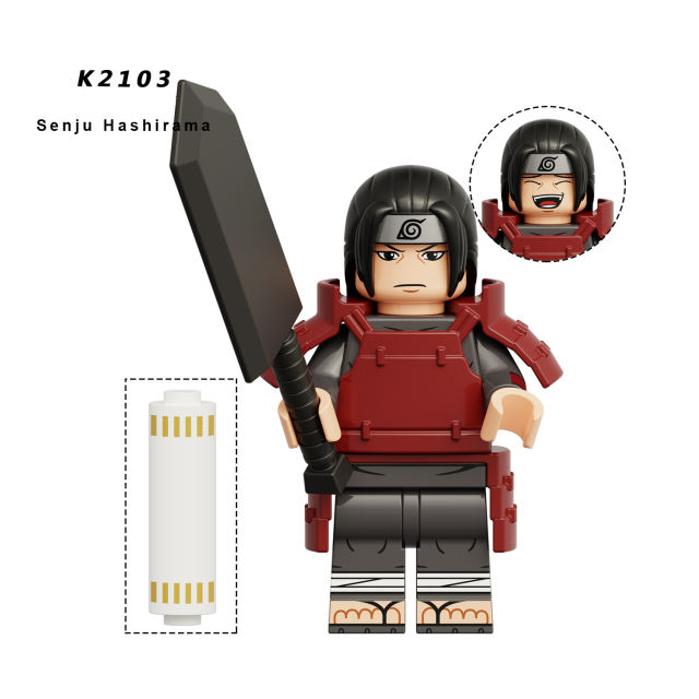 KDL814 Naruto Anime Minifigures Building Blocks Senju Hashirama Uchiha Cartoon Action Weapons Bricks Educational Toys Gifts kids