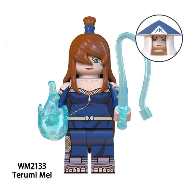 WM6111 Naruto Anime Series Minifigures Building Blocks Sarutobi Hiruzen Raikage Terumi Mei Gaara Comic Brick Model Toy Gift Kids