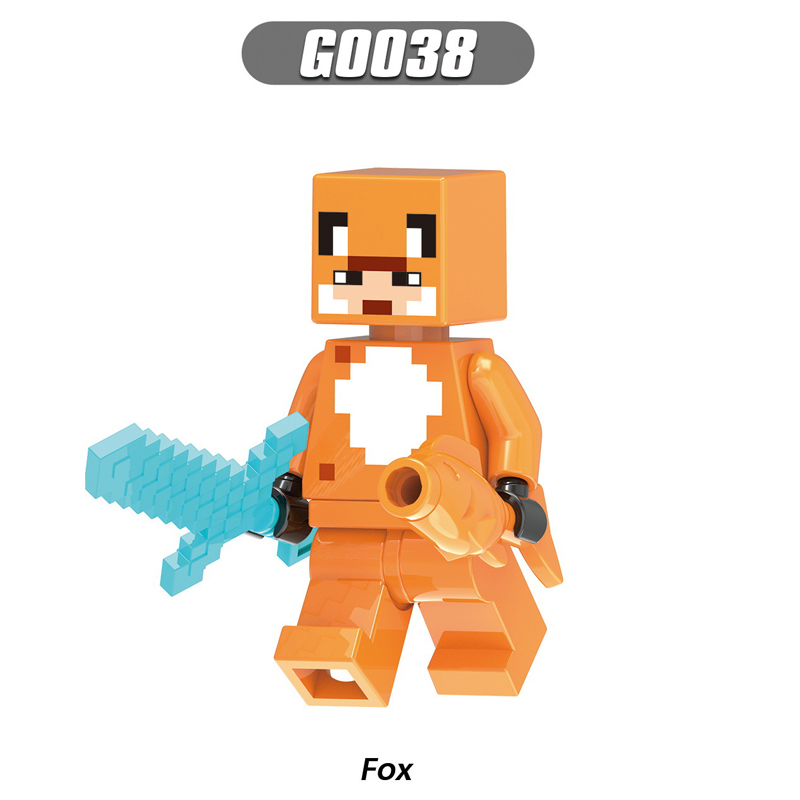 G0105 Minecraft Series Minifigures Building Blocks Zombie Villager Ninja Tamer Fox Game Accessories Brick Model Toy Gift For Kid