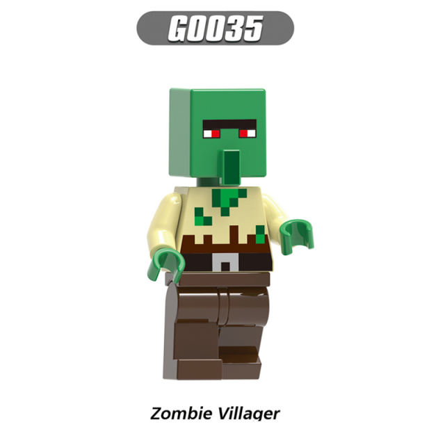 G0105 Minecraft Series Minifigures Building Blocks Zombie Villager Ninja Tamer Fox Game Accessories Brick Model Toy Gift For Kid