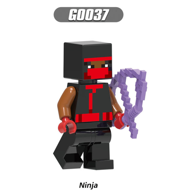 G0105 Minecraft Series Minifigures Building Blocks Zombie Villager Ninja Tamer Fox Game Accessories Brick Model Toy Gift For Kid