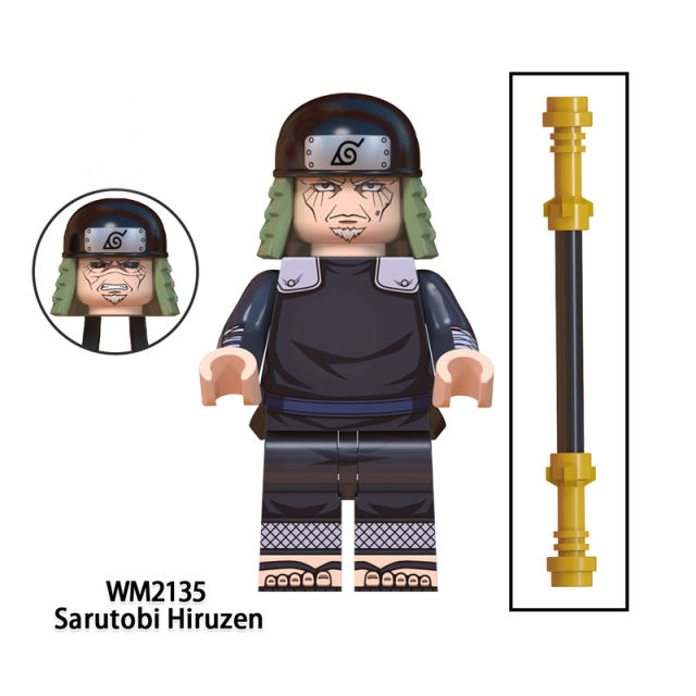 WM6111 Naruto Anime Series Minifigures Building Blocks Sarutobi Hiruzen Raikage Terumi Mei Gaara Comic Brick Model Toy Gift Kids