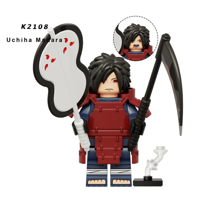 KDL814 Naruto Anime Minifigures Building Blocks Senju Hashirama Uchiha Cartoon Action Weapons Bricks Educational Toys Gifts kids