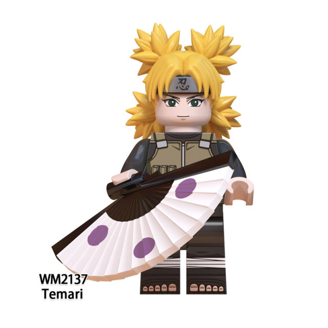 WM6111 Naruto Anime Series Minifigures Building Blocks Sarutobi Hiruzen Raikage Terumi Mei Gaara Comic Brick Model Toy Gift Kids