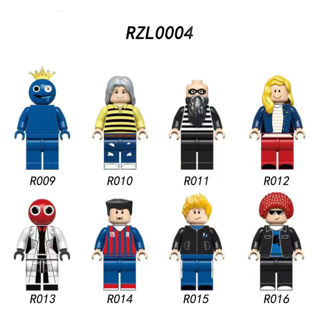 RZL0004 Rainbow Friends Comics Minifigs Building Blocks City Animation Figures Roblox Accessories Bricks Gifts Toys For Children