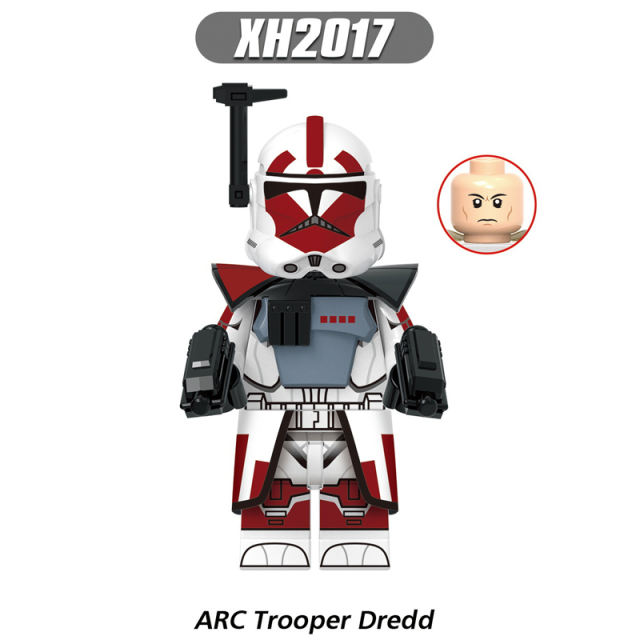 X0350 Star Wars Series Minifigs Building Blocks ARC Trooper Dredd Commander Ganch Captain Alpha Figure Models Toys Gifts Kids