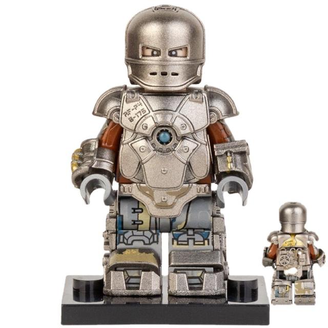 CQ01 Marvel Cinematic Universe Iron Man Mark I Minifigs Building Blocks Tony Stark Action Figures Toys Gifts For Children