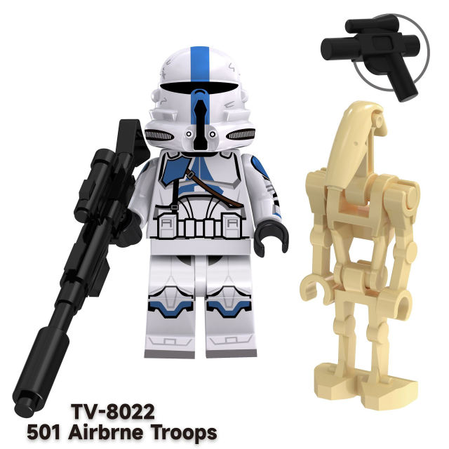 TV6103 Star Wars Series Minifigs Building Blocks Cal Kestis Ahsoka Airbrne Clone Trooper Figures Models Toys Gifts For Children