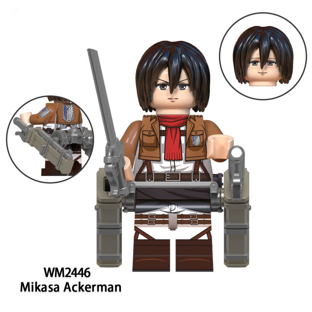 WM6148 Attack On Titan Series Minifigures Building Blocks Armored Beastly Colossal Titan Comic Bricks Models Toys Gifts For Kids