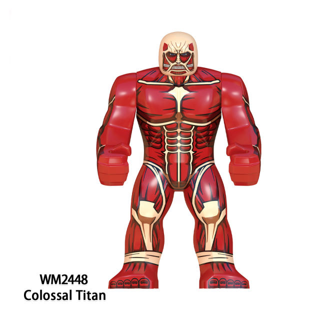 WM6148 Attack On Titan Series Minifigures Building Blocks Armored Beastly Colossal Titan Comic Bricks Models Toys Gifts For Kids