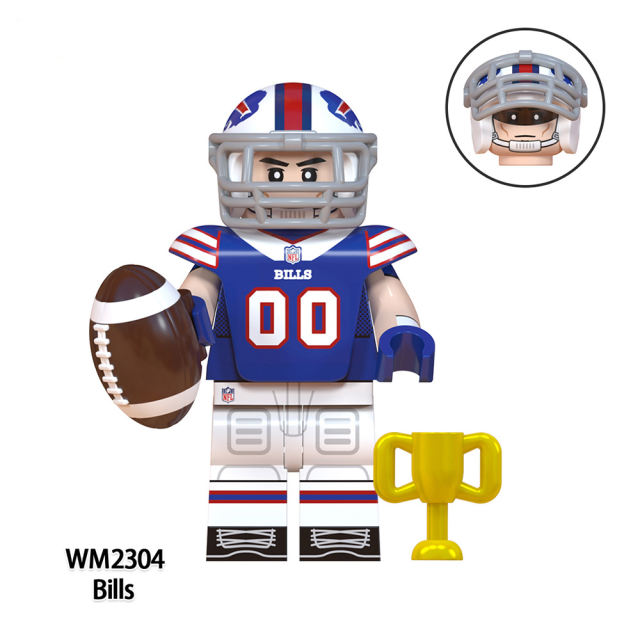 WM6133 Rugby Player Athletes Series Minifigures Building Blocks Dallas Cowboys Eagles Browns Ravens Bricks Model Toys Gifts Kids