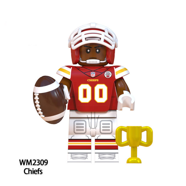 WM6133 Rugby Player Athletes Series Minifigures Building Blocks Dallas Cowboys Eagles Browns Ravens Bricks Model Toys Gifts Kids