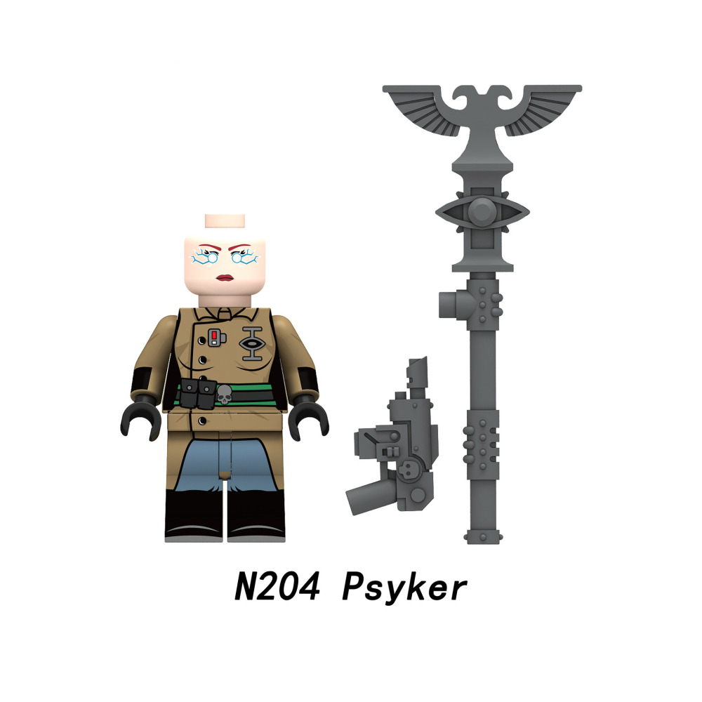MOC Medieval Game Warhammer Fantasy Battle Minifigures Building Blocks Military Pyro Soldiers Figures Weapon Bricks Toy For Boys