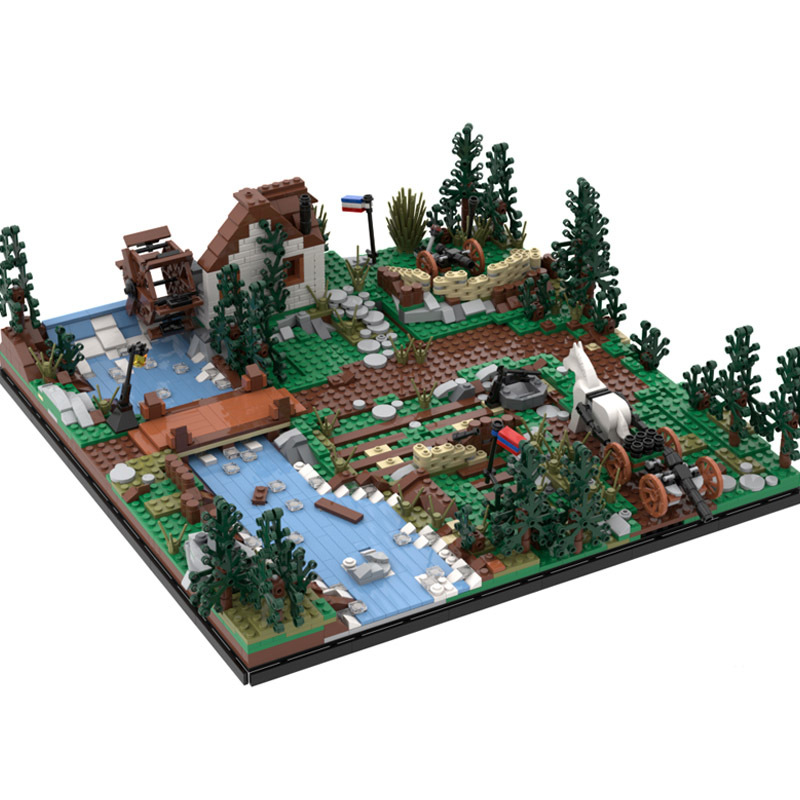 WW2 Military Trenches Base Building Blocks Germany Army Soldiers Minifgures Weapons War Scene Accessories Bricks Gifts Children