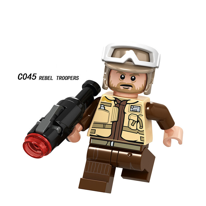 C041-048 Stormtrooper Rebel Pilot First Order Flametrooper Rebel Troopers Star Wars Minifigures Building Blocks Action Mini Figures Gun Weapon Assemble DIY Bricks Educational Toys Gift for Children