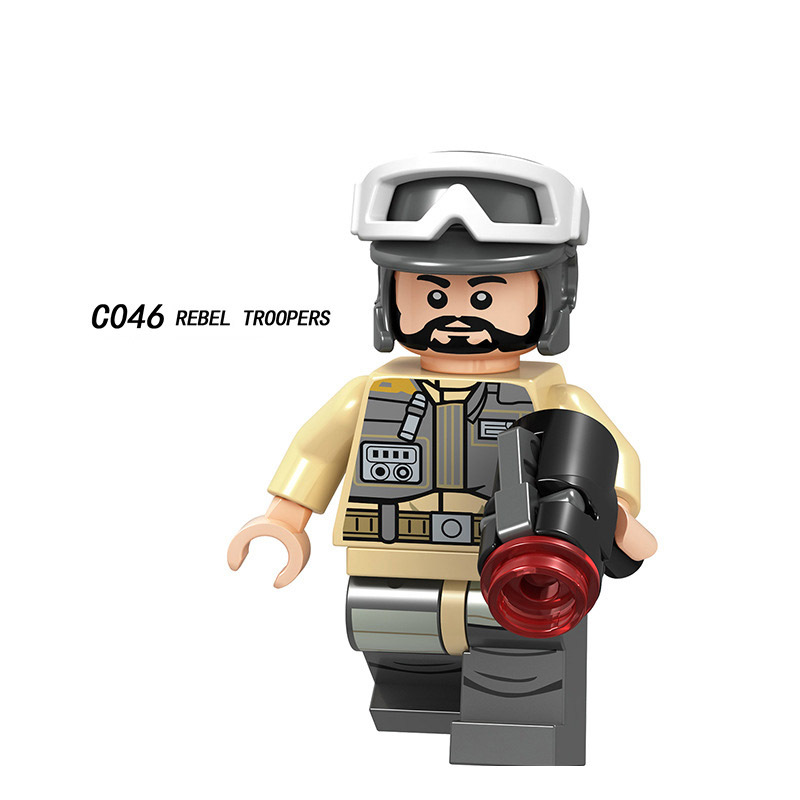 C041-048 Stormtrooper Rebel Pilot First Order Flametrooper Rebel Troopers Star Wars Minifigures Building Blocks Action Mini Figures Gun Weapon Assemble DIY Bricks Educational Toys Gift for Children