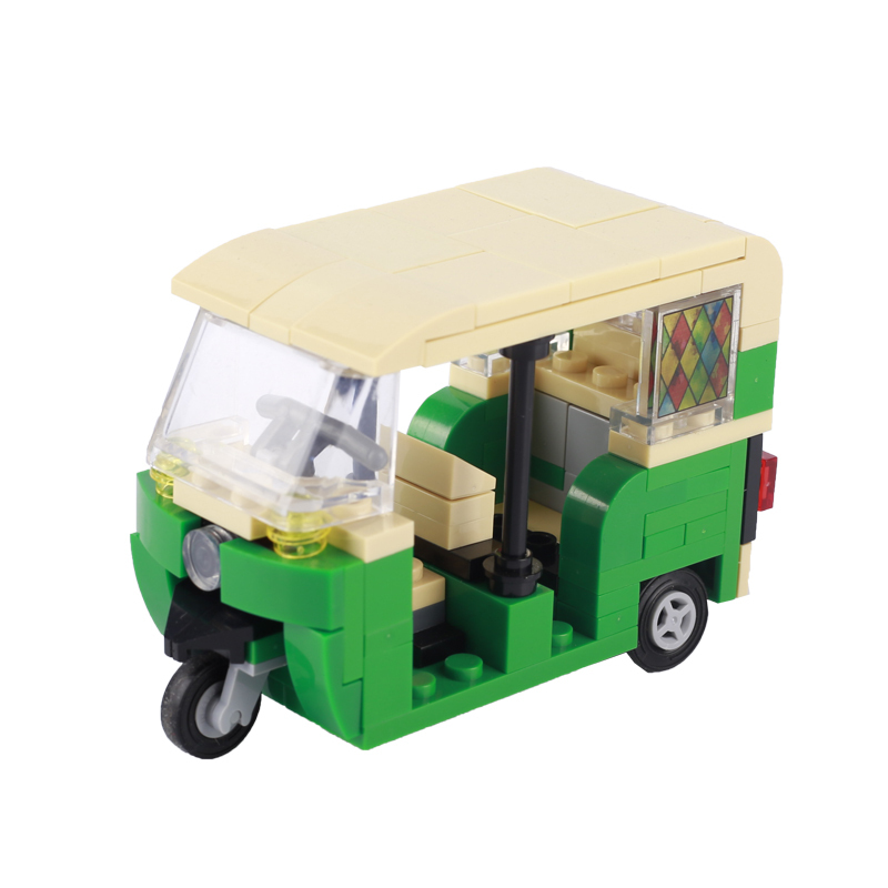 City Engineering Agriculture Truck Building Blocks Street View Tractor Speedboat Vehicle Model Brick DIY Education Toy Gift Kids