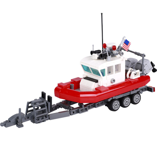 City Engineering Agriculture Truck Building Blocks Street View Tractor Speedboat Vehicle Model Brick DIY Education Toy Gift Kids